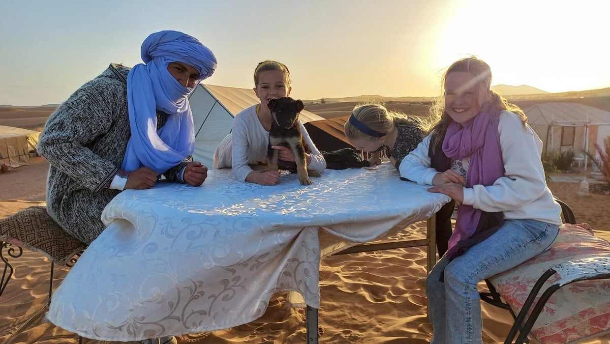 Camel trekking experience in Erg Chebbi Sahara desert Morocco